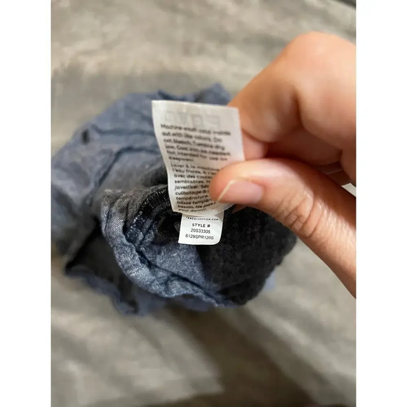 Tea Collection Size 18-24 M Baby Girl Denim Embroidered Floral Sleeveless Dress - Picture 8 of 8